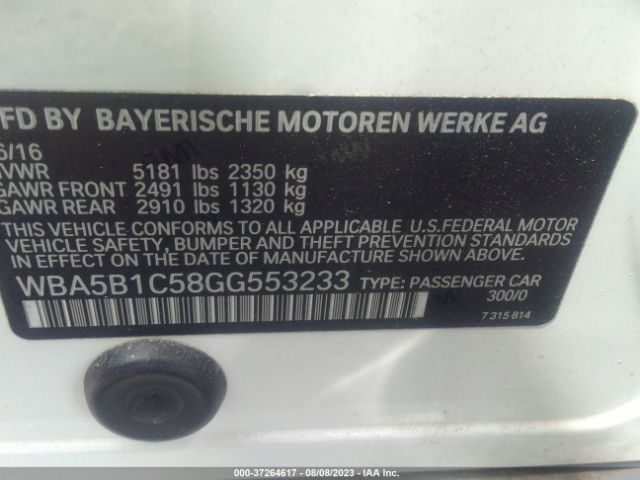 WBA5B1C58GG553233 BMW 5 Series 535i