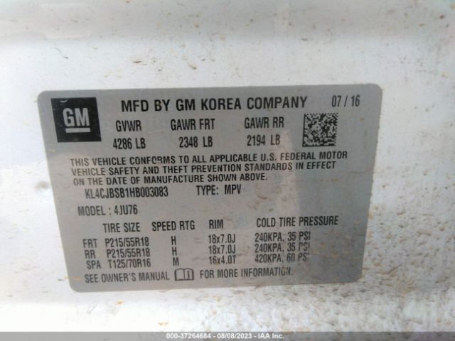 KL4CJBSB1HB003083 Buick Encore Preferred Ii