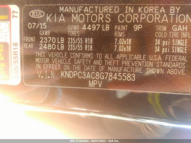 KNDPC3AC8G7845583 KIA Sportage Ex