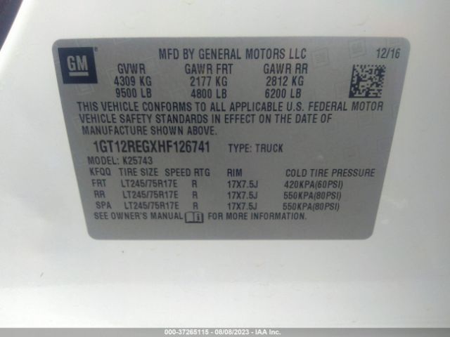 1GT12REGXHF126741 GMC SIERRA 2500HD