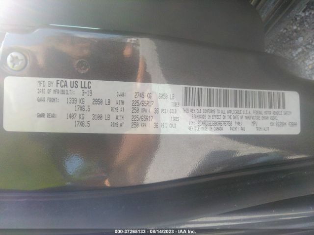 2C4RDGEG8KR676750 Dodge Grand Caravan Gt