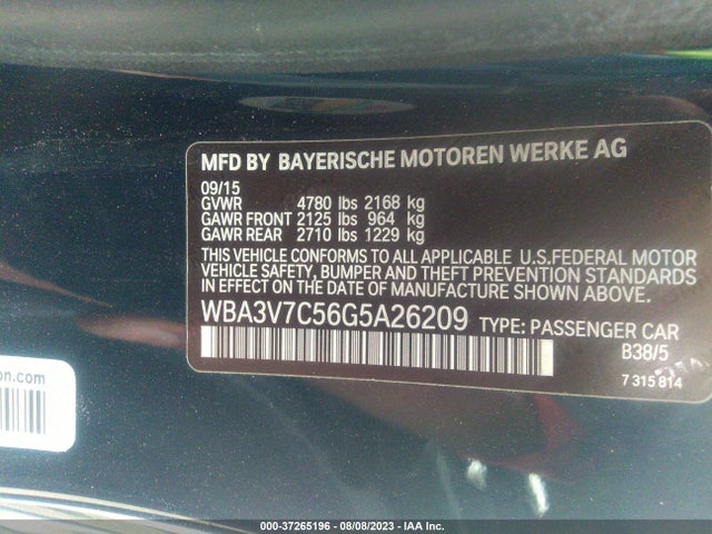BMW 4 Series 428i 2016 WBA3V7C56G5A26209 Image 9
