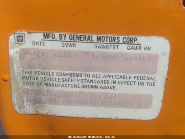1977 CHEVROLET CORVETTE 1Z37L7S432876     Photo 8