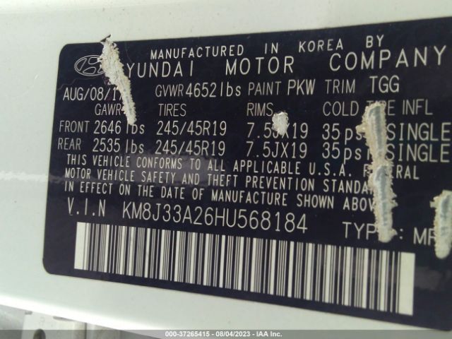 KM8J33A26HU568184 Hyundai Tucson Value