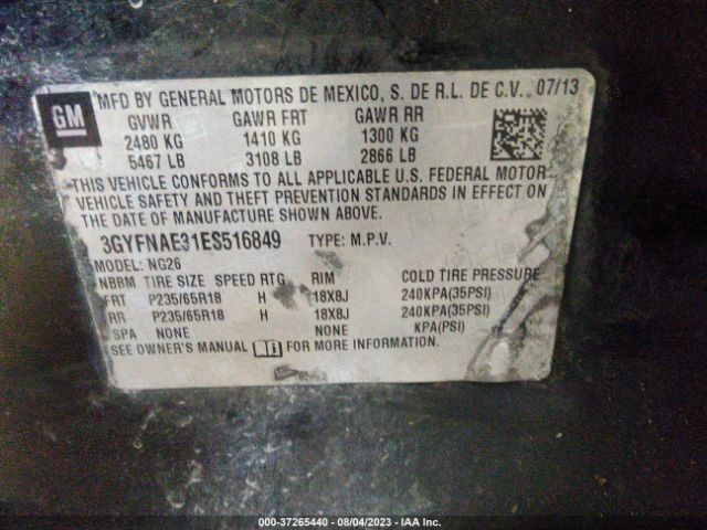3GYFNAE31ES516849 Cadillac Srx Base