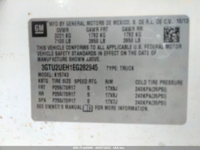 3GTU2UEH1EG282945 GMC Sierra 1500 Sle