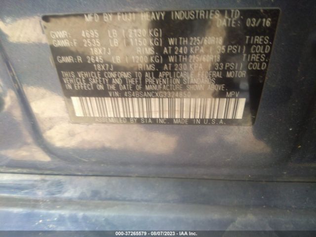 4S4BSANCXG3324850 Subaru Outback 2.5i Limited