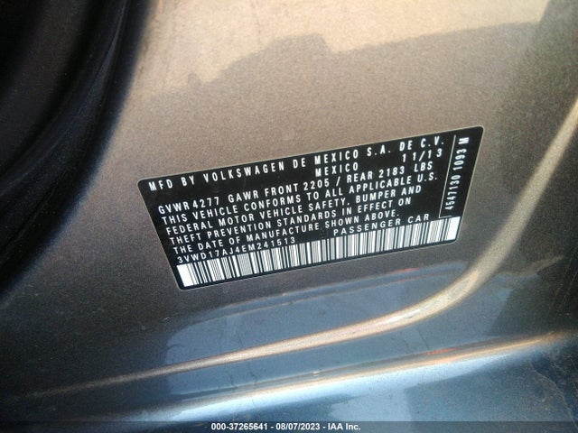 3VWD17AJ4EM241513 Volkswagen Jetta Sedan Se