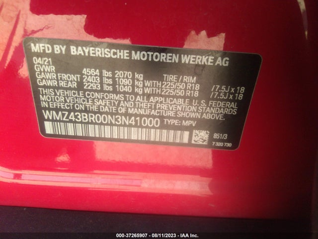 2022 Mini Countryman, VIN: WMZ43BR00N3N41000