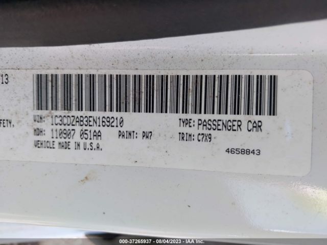 1C3CDZAB3EN169210 Dodge AVENGER SE