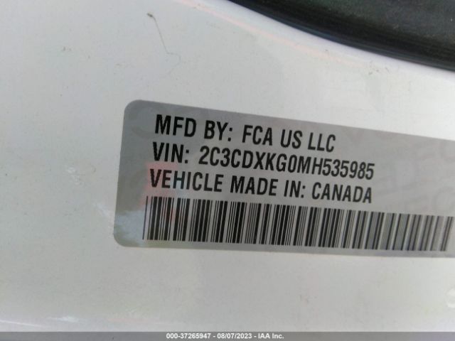 2C3CDXKG0MH535985 Dodge Charger Police