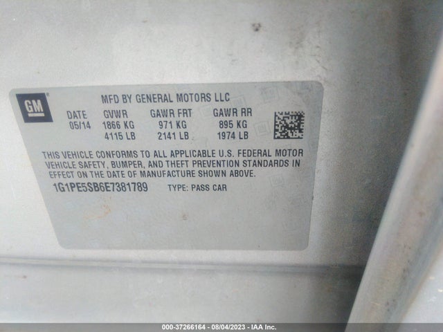Chevrolet Cruze 2lt 2014 1G1PE5SB6E7381789 Image 9
