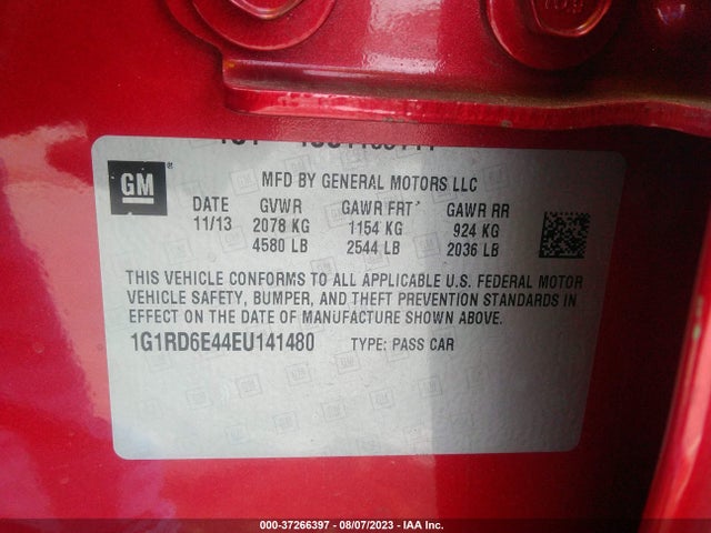 Chevrolet Volt 2014 1G1RD6E44EU141480 Image 9
