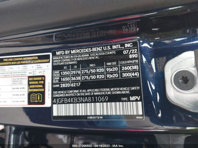 4JGFB4KB3NA811069 Mercedes-Benz Gle Gle 350