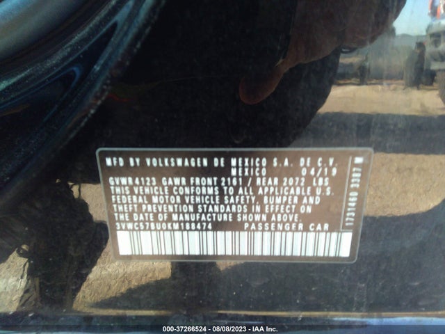 3VWC57BU0KM188474 Volkswagen Jetta 1.4t R-line/1.4t S/1.4t Se