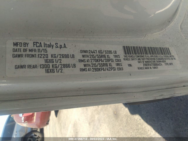 RAM Promaster City Cargo Van Tradesman 2016 ZFBERFAT7G6B64124 Image 9