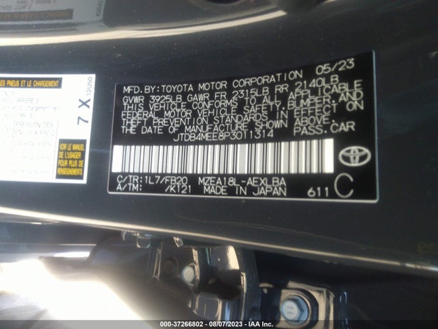 Toyota COROLLA LE 2023 JTDB4MEE8P3011314 Image 16