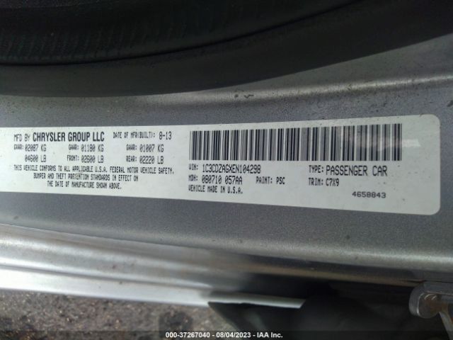 1C3CDZAGXEN104298 Dodge AVENGER SE