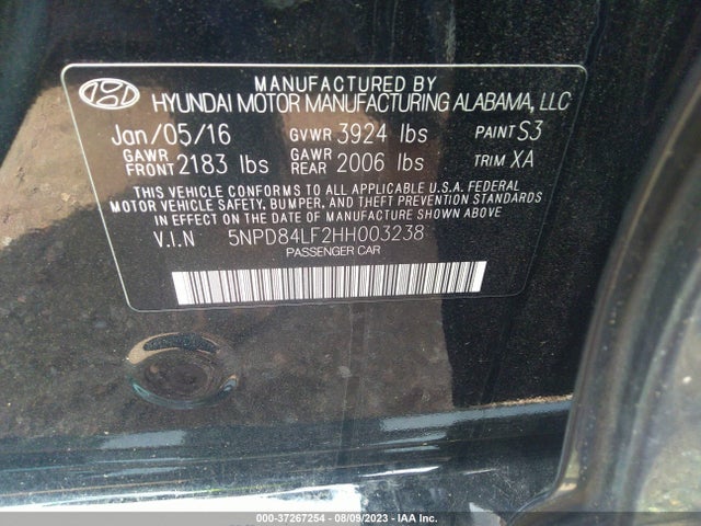 Hyundai ELANTRA SE 2017 5NPD84LF2HH003238 Image 16