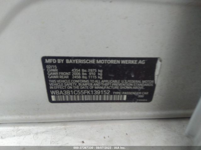 WBA3B1C55FK139152 BMW 3 Series 320i