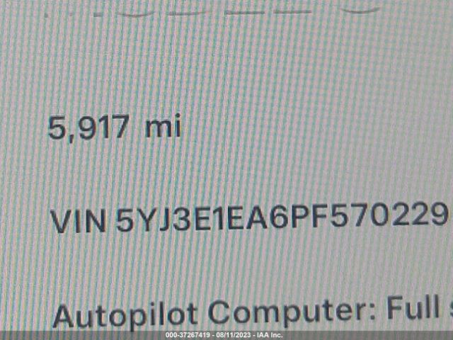 5YJ3E1EA6PF570229 Tesla MODEL 3
