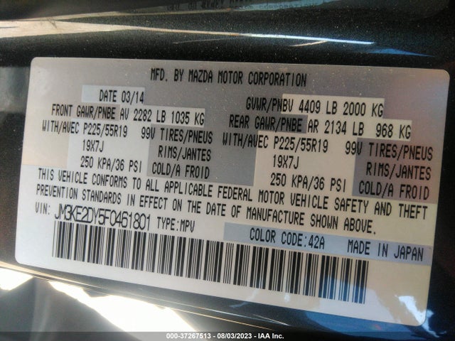 Mazda Cx-5 Grand Touring 2015 JM3KE2DY5F0461801 Image 15