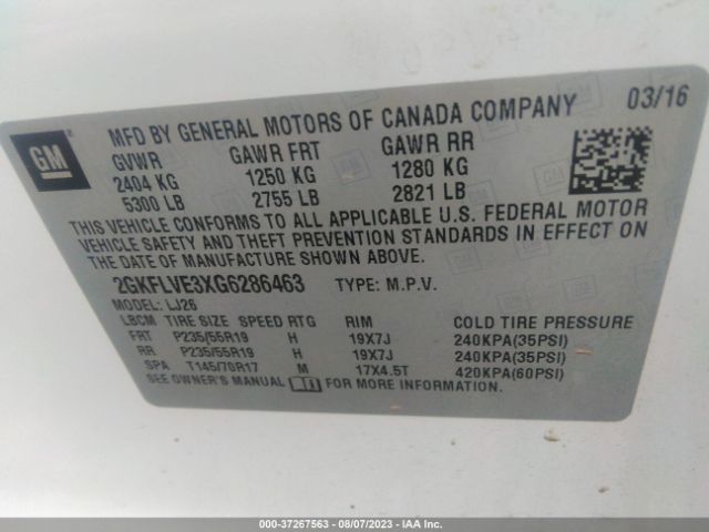 2GKFLVE3XG6286463 GMC Terrain Denali