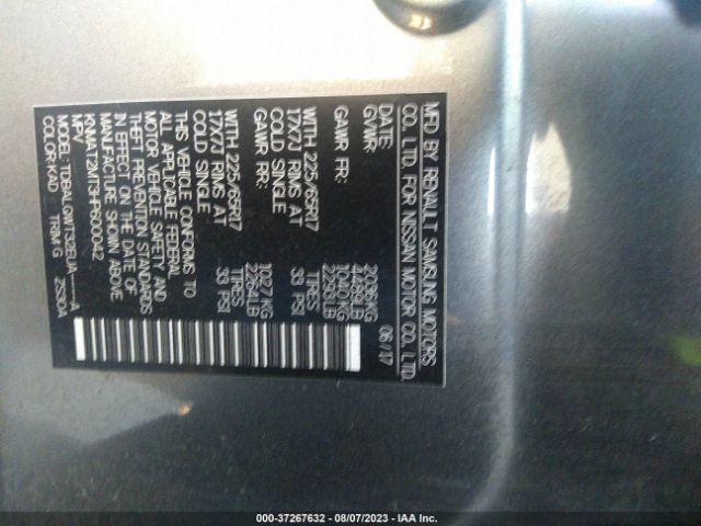 KNMAT2MT3HP600042 Nissan ROGUE SV