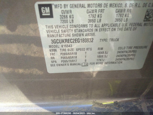 Chevrolet Silverado 1500 Lt 2014 3GCUKREC2EG180832 Image 10