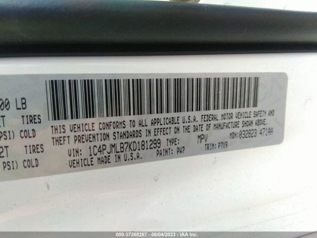 1C4PJMLB7KD181299 Jeep Cherokee Latitude Plus