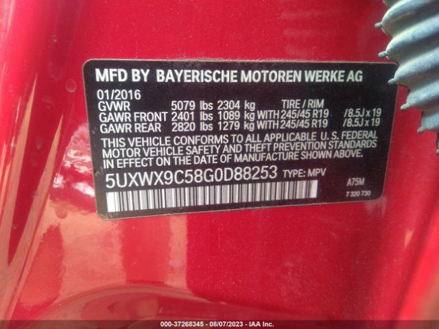 5UXWX9C58G0D88253 BMW X3 Xdrive28i