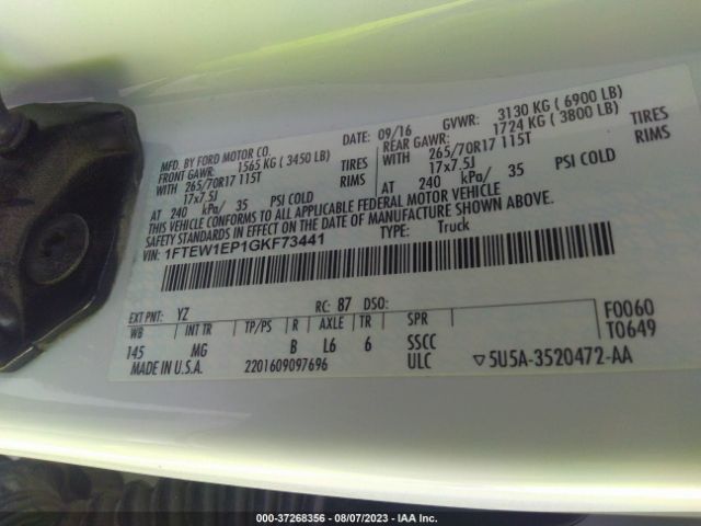 1FTEW1EP1GKF73441 Ford F-150 Xlt/xl/lariat