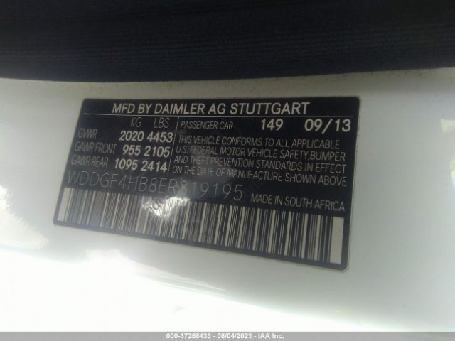 WDDGF4HB8ER319195 Mercedes-Benz C-class C 250