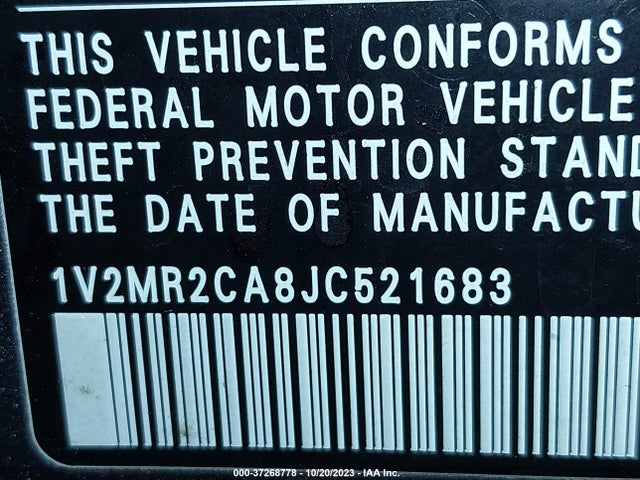 1V2MR2CA8JC521683 Volkswagen Atlas 3.6l V6 Sel