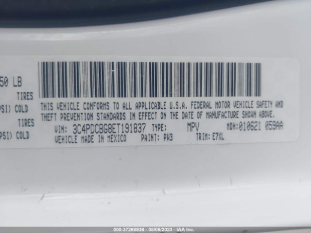 3C4PDCBG8ET191837 Dodge Journey Sxt