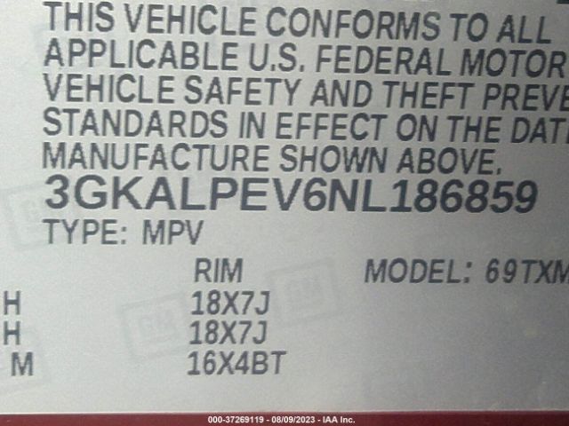 3GKALPEV6NL186859 GMC Terrain Slt