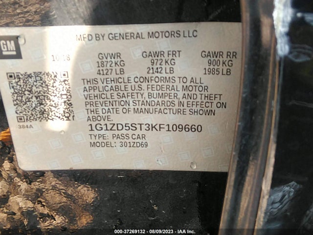 Chevrolet MALIBU LT 2019 1G1ZD5ST3KF109660 Image 9