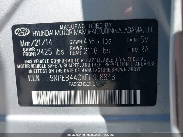 Hyundai SONATA GLS 2014 5NPEB4ACXEH918848 Image 16