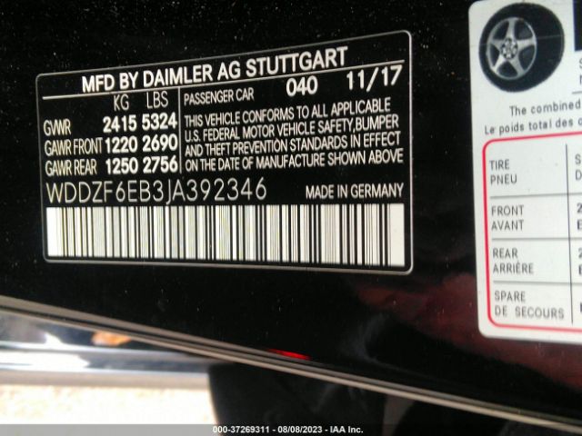 2018 MERCEDES-BENZ AMG E 43 WDDZF6EB3JA392346 Photo 8