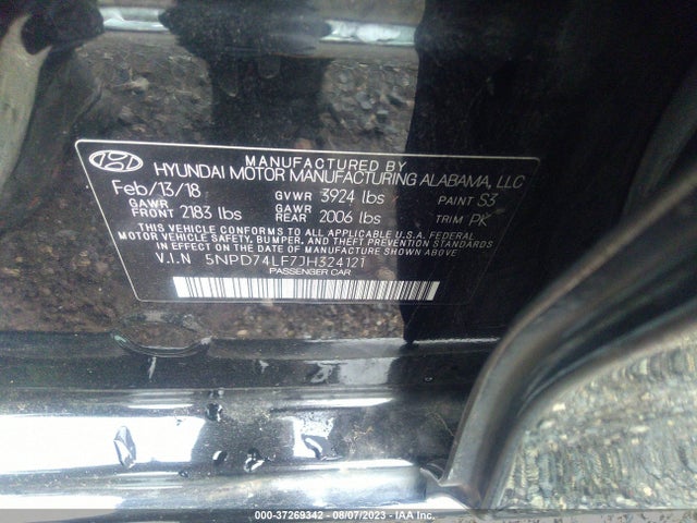 Hyundai ELANTRA SE 2018 5NPD74LF7JH324121 Image 9