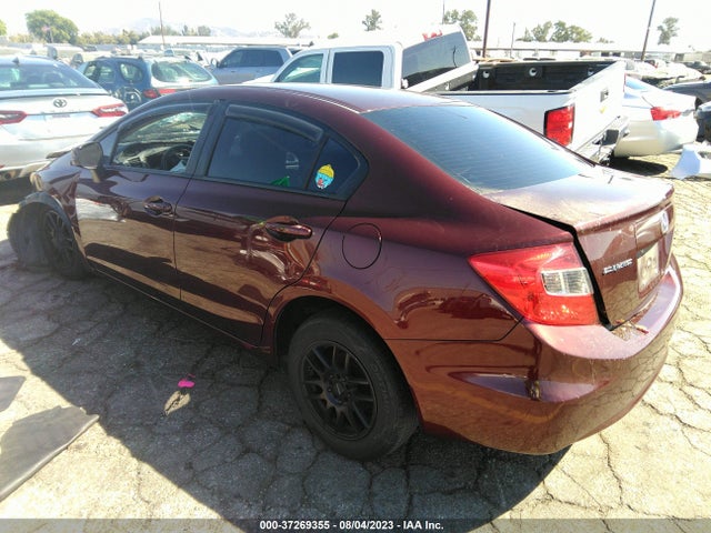 2012 HONDA CIVIC SDN LX VIN: 19XFB2F54CE383357