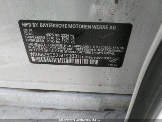 WBA8Z5C52GGS38315 BMW 3 Series Gran Turismo 328i Xdrive