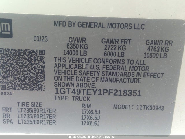 2023 GMC Sierra 3500HD, VIN: 1GT49TEY1PF218351