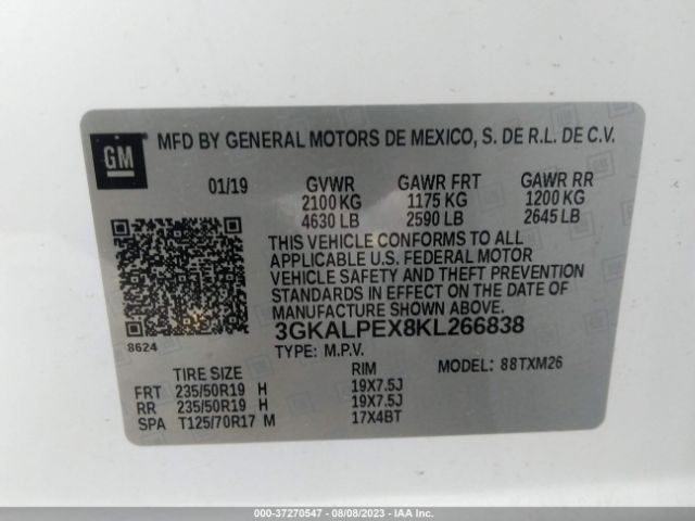 3GKALPEX8KL266838 GMC Terrain Slt
