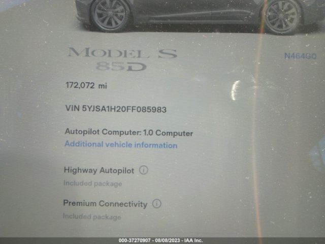 5YJSA1H20FF085983 Tesla Model S 70d/85d/p85d