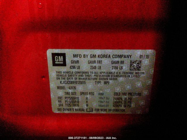KL4CJCSB9FB125015 Buick Encore Leather