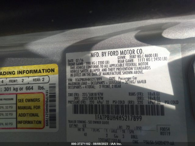1FATP8UH4H5217899 Ford Mustang Ecoboost Premium
