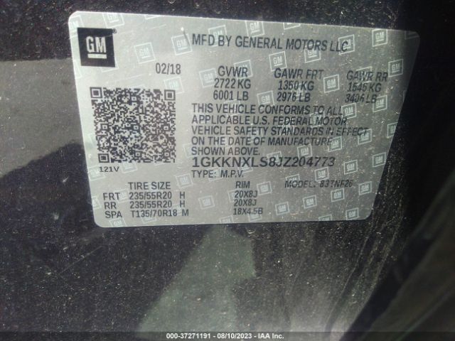 1GKKNXLS8JZ204773 GMC Acadia Denali
