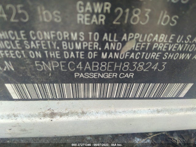 Hyundai Sonata Limited 2014 5NPEC4AB8EH838243 Image 9