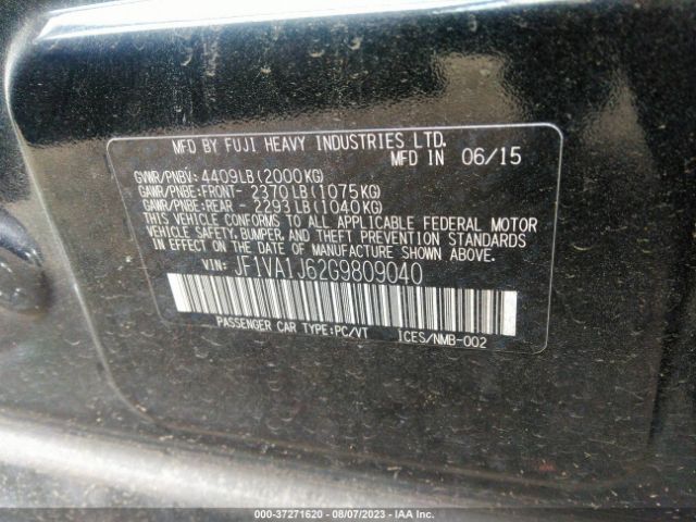 JF1VA1J62G9809040 Subaru Wrx Limited